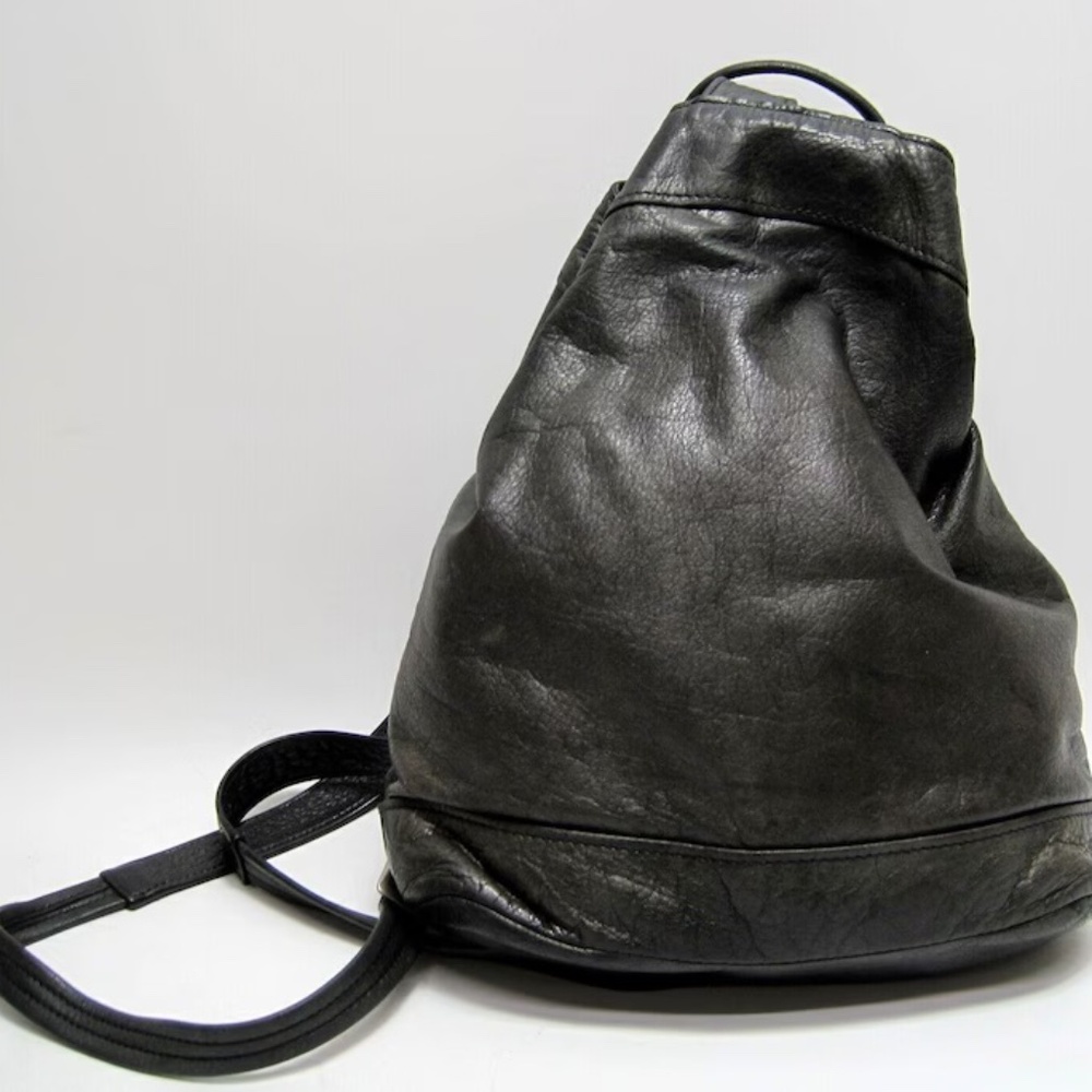 Sven Berkeley Black Leather Sling Backpack California